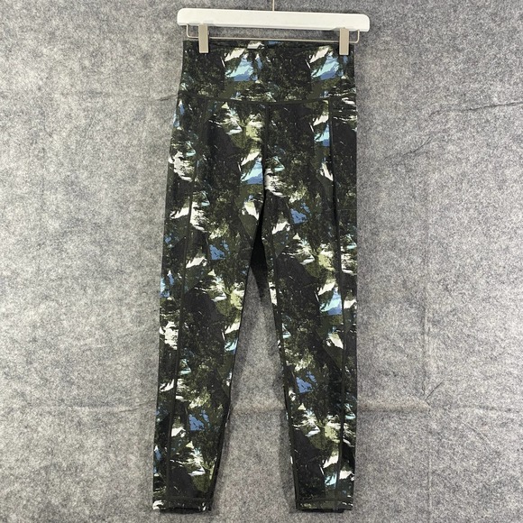 Sweaty Betty Leggings Small Green Floral Super Sculpt High Rise Workout - Picture 3 of 16